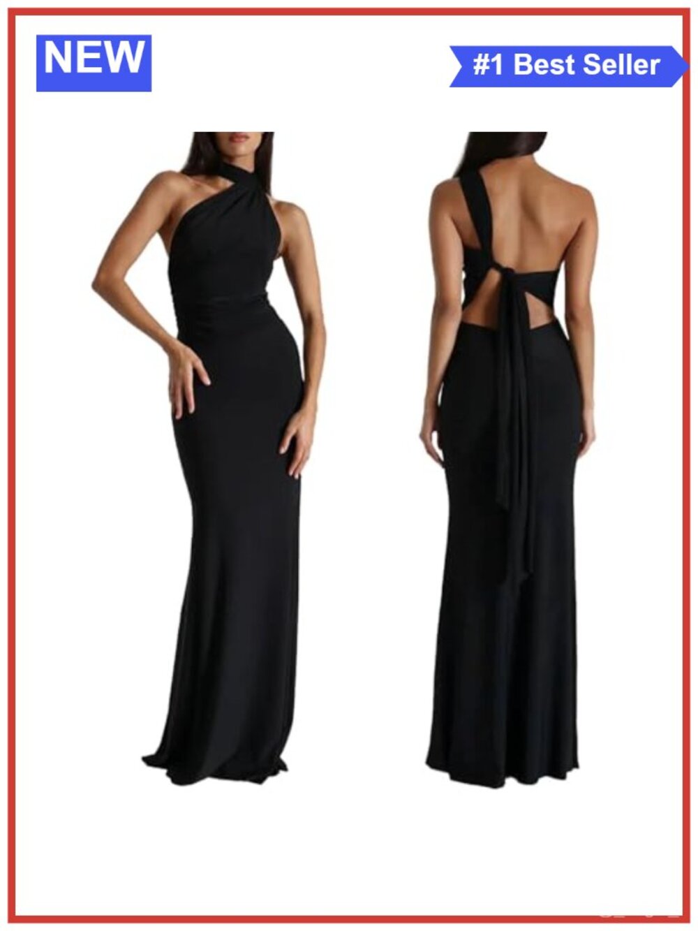 Convertible Halter Backless Maxi Dress Bodycon Wedding Guest